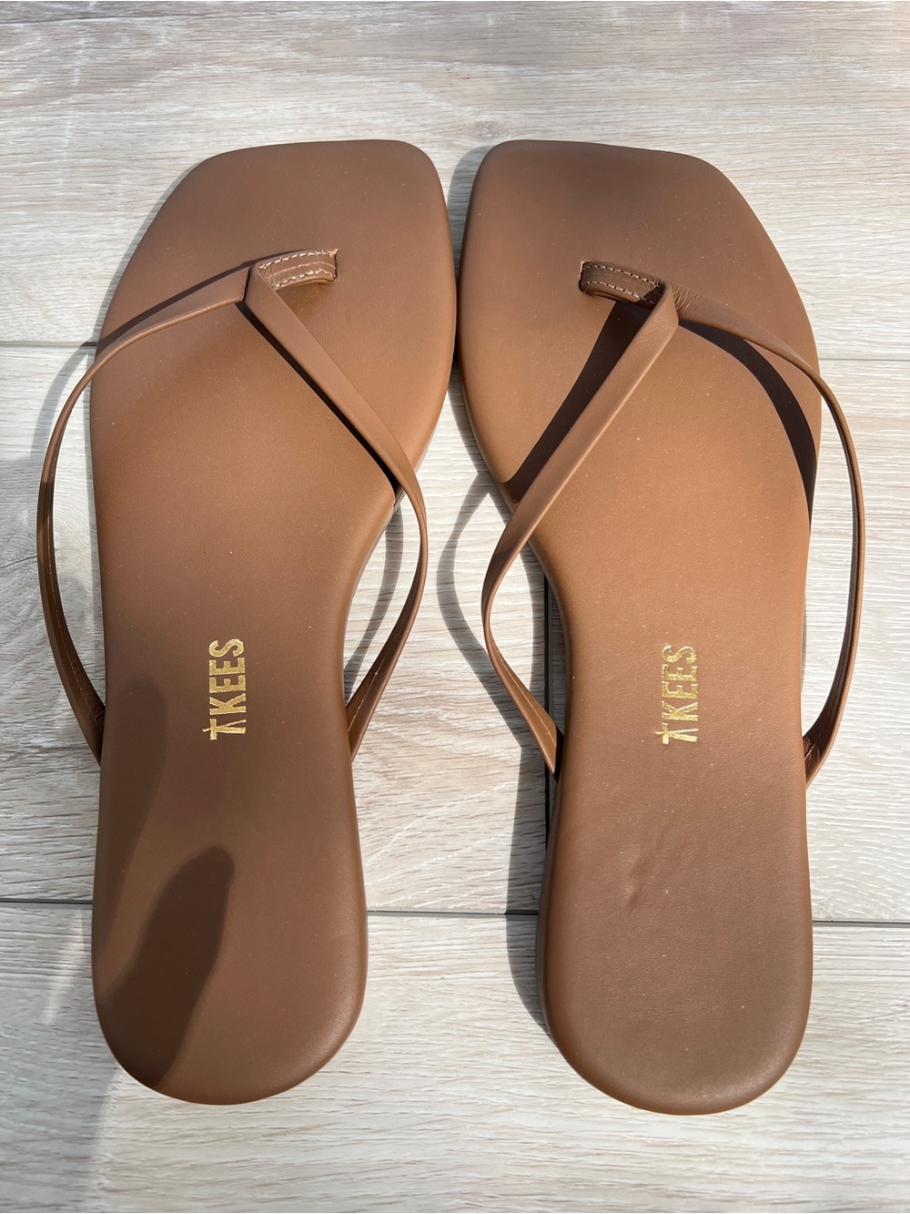 TKEES Square Toe Lily Sandals-Ganache Size 8